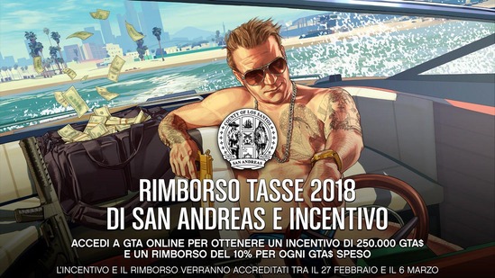 GTA ONLINE 2018 RIMBORSO TASSE